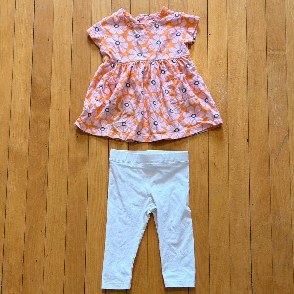 Primary Dress and Leggings Set